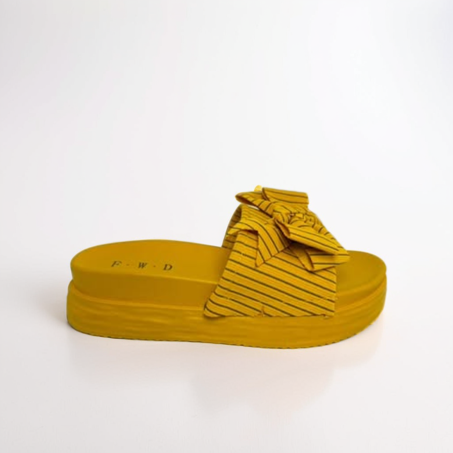 Yellow bow tie slipper